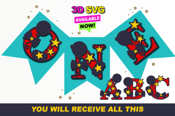 Circus Alphabet 3D SVG: A Bold Display Font for Crafting