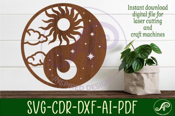 Create a Harmonious Space with a Yin Yang Wall Sign SVG