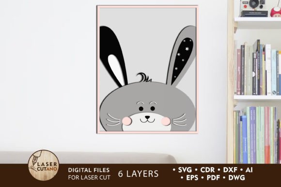 Create a Whimsical Nursery with the Kids Rabbit Wall Panno Decor Template