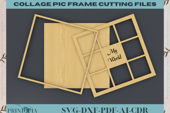 Create Stunning Memory Displays with Our Collage Picture Frame Cutting Files!
