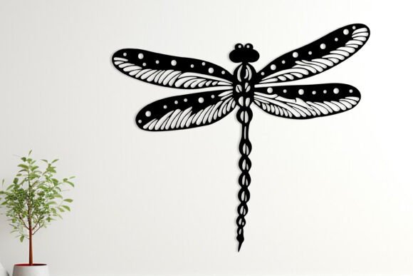 Elegant Dragonfly Wall Art SVG for Laser Cutting