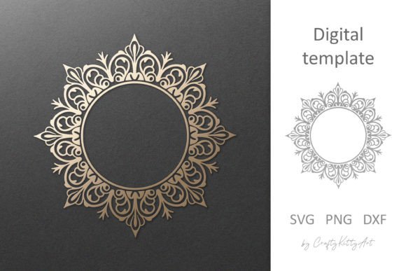 Filigree Ornate Round Vintage Frame SVG