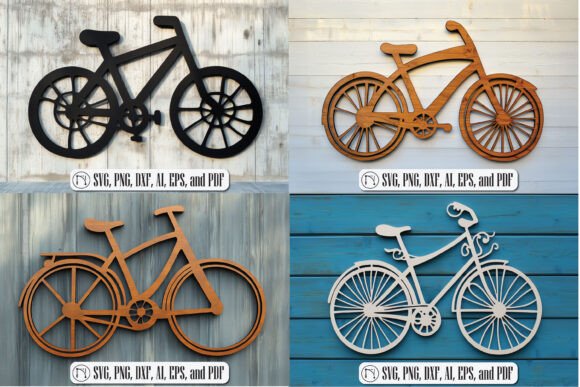 Laser-cut Wall Panel Bicycle Bundle: Elegant Decor Design