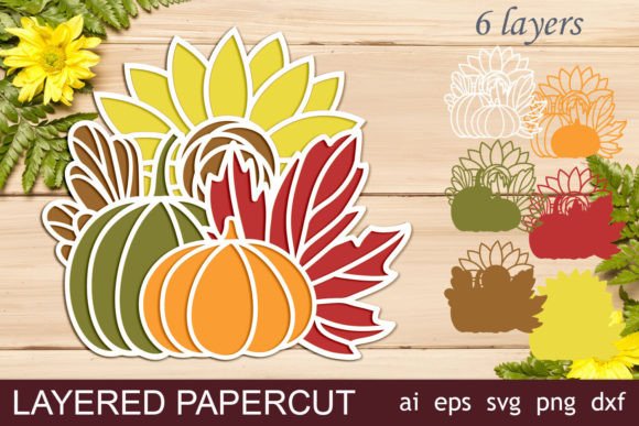 Layered Fall SVG: Create Stunning 3D Thanksgiving Decor