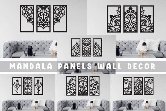 Mandala Panels Wall Laser Cut Bundle: Stunning Design Files