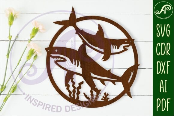 Shark Wall Art Sign, SVG File: Digital Design for Crafters