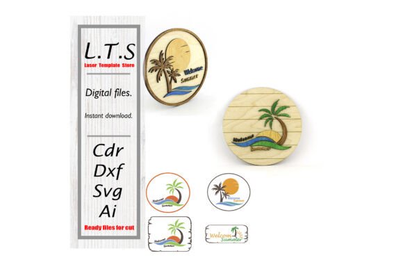 Welcome Summer Laser Cut File: 4 Models for Your Projects